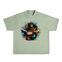 Oil Green christmas black angus gnome Urban Heavy Tee - CowGirlArtShop