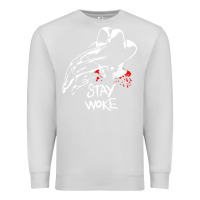 Dove Grey stay woke freddy krueger Premium Sweatshirt - trangStudio
