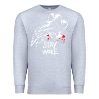 Heather Grey stay woke freddy krueger Premium Sweatshirt - trangStudio