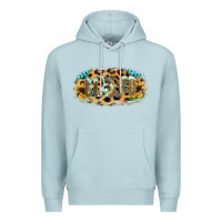 Blue Mist Blessed Sunflower Gemstone Premium Hoodie - RanaPortraitStore
