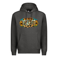 Charcoal Heather Blessed Sunflower Gemstone Premium Hoodie - RanaPortraitStore