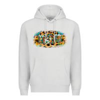 Dove Grey Blessed Sunflower Gemstone Premium Hoodie - RanaPortraitStore
