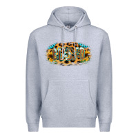 Heather Grey Blessed Sunflower Gemstone Premium Hoodie - RanaPortraitStore