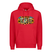 Red Blessed Sunflower Gemstone Premium Hoodie - RanaPortraitStore