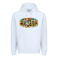 White Blessed Sunflower Gemstone Premium Hoodie - RanaPortraitStore