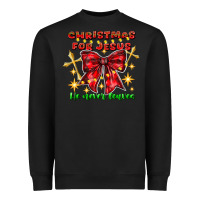 Black festive christmas message with crosses Heavyweight Sweatshirt - CowhideDigitalArt