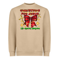 Mushroom festive christmas message with crosses Heavyweight Sweatshirt - CowhideDigitalArt