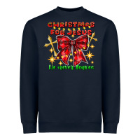 Navy festive christmas message with crosses Heavyweight Sweatshirt - CowhideDigitalArt