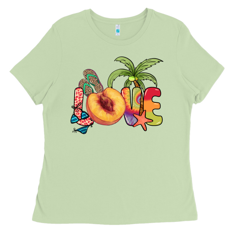Love Peach Summer Ladies Tee by NancyCooperArtShop | Teevron