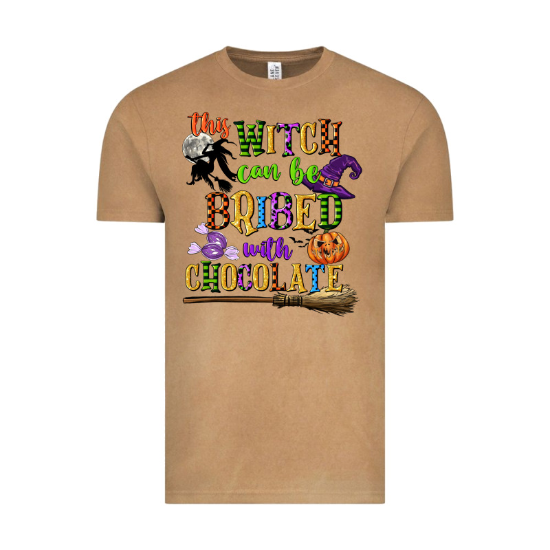 This Witch Can Be Bribed With Chocolate Vintage Tee by CowGirlArtShop | Teevron