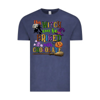 Vintage Denim this witch can be bribed with chocolate Vintage Tee - CowGirlArtShop