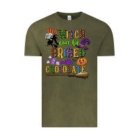 Vintage Olive this witch can be bribed with chocolate Vintage Tee - CowGirlArtShop