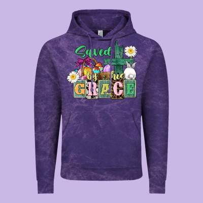 Saved By His Grace Easter Vintage Hoodie Designed By Cowgirlartshop