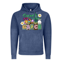 Vintage Denim Saved by his grace Easter Vintage Hoodie - CowGirlArtShop