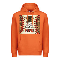 Carrot Baseball Mom Messy Bun Premium Hoodie - CowhideDigitalArt
