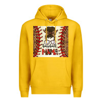 Lemon Baseball Mom Messy Bun Premium Hoodie - CowhideDigitalArt