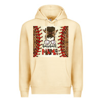 Pina Colada Baseball Mom Messy Bun Premium Hoodie - CowhideDigitalArt