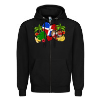 Black dominican republic hearts Zipper Hoodie - Artiststas
