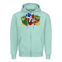 Seafoam dominican republic hearts Zipper Hoodie - Artiststas