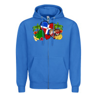 True Royal dominican republic hearts Zipper Hoodie - Artiststas