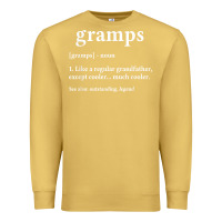 Antique Gold Grandpa Gift for Gramps, Fathers Day Birthday Gift Idea Premium Sweatshirt - trangStudio