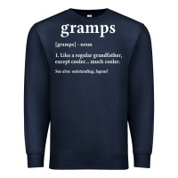 Navy Grandpa Gift for Gramps, Fathers Day Birthday Gift Idea Premium Sweatshirt - trangStudio