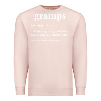 Pale Pink Grandpa Gift for Gramps, Fathers Day Birthday Gift Idea Premium Sweatshirt - trangStudio
