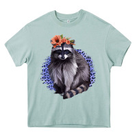 Arona Raccoon with Flowers Heavy Core Tee - Bettercallsaul