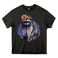 Asphalt Raccoon with Flowers Heavy Core Tee - Bettercallsaul