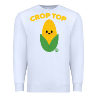 White corn t  shirt c r o p t o p t  shirt Premium Sweatshirt - trangStudio