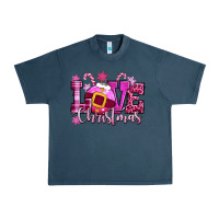 Midnight Navy love christmas pink Urban Heavy Tee - CowGirlArtShop