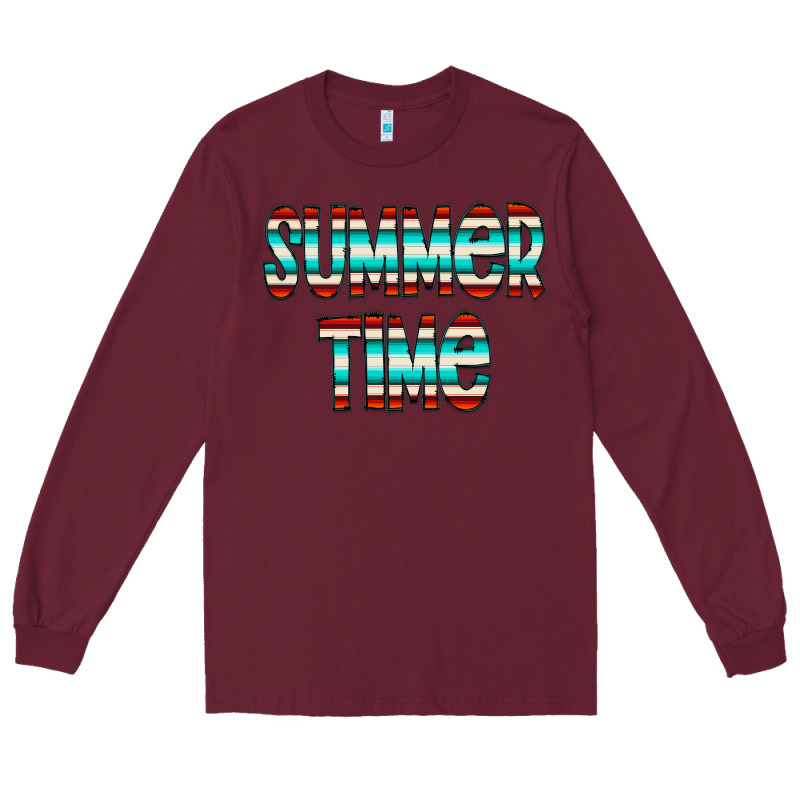 Summer Time Serape Doodle Long Sleeve Tee by CowCowDesign | Teevron