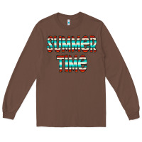 Chestnut summer time serape doodle Long Sleeve Tee - CowCowDesign