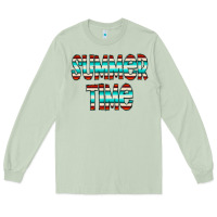 Matcha summer time serape doodle Long Sleeve Tee - CowCowDesign