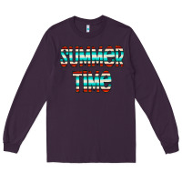 Plum summer time serape doodle Long Sleeve Tee - CowCowDesign
