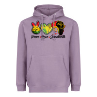 Lavender peace love juneteenth Heavyweight Hoodie - BarkalooDesign