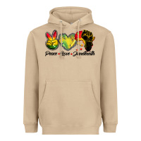 Mushroom peace love juneteenth Heavyweight Hoodie - BarkalooDesign