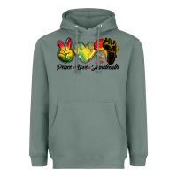 Sage peace love juneteenth Heavyweight Hoodie - BarkalooDesign