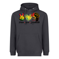 Smoke peace love juneteenth Heavyweight Hoodie - BarkalooDesign