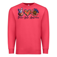Cardinal peace love america Premium Sweatshirt - BarkalooDesign