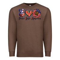 Chestnut peace love america Premium Sweatshirt - BarkalooDesign