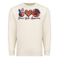 Sandshell peace love america Premium Sweatshirt - BarkalooDesign