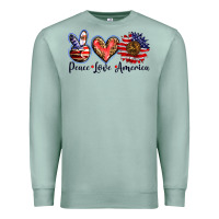 Seafoam peace love america Premium Sweatshirt - BarkalooDesign
