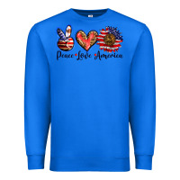 True Royal peace love america Premium Sweatshirt - BarkalooDesign