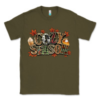 Army Green Cozy season Fall Classic Tee - NancyCooperArtShop