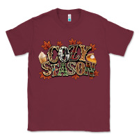 Burgundy Cozy season Fall Classic Tee - NancyCooperArtShop