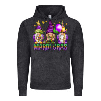 Vintage Black mardi gras with gnomies Vintage Hoodie - HowdyJamesFarm