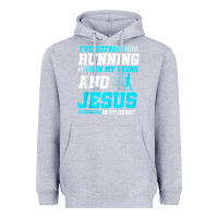 Heather Grey Christian Runner Half Marathon Running Race Jesus Gift Heavyweight Hoodie - trangStudio