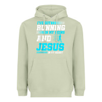 Matcha Christian Runner Half Marathon Running Race Jesus Gift Heavyweight Hoodie - trangStudio
