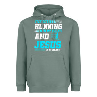 Sage Christian Runner Half Marathon Running Race Jesus Gift Heavyweight Hoodie - trangStudio